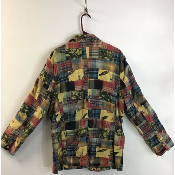 Men’s Tailor Vintage Patchwork Blazer Beach Themed Size L  🩵 - Picture 2 of 11